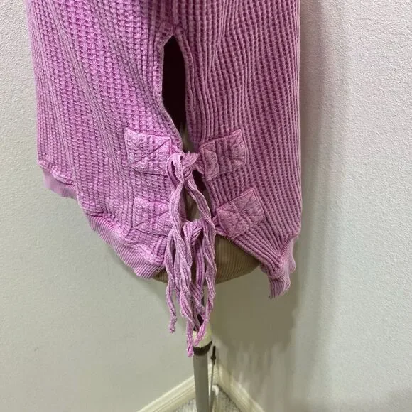 Free People Cropped Interlaken Thermal Top Size Large - Picture 6 of 12